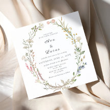 Elegante Wildblume Floral Wedding Garden Grüne