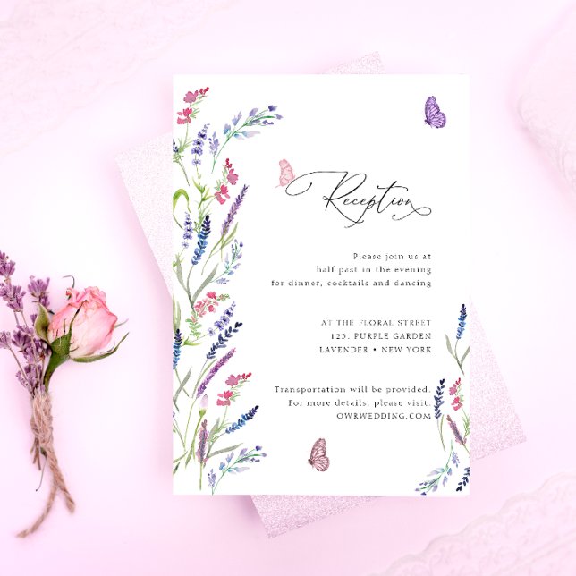 Elegante Wildblume florale Verschlusskarte Begleitkarte (Von Creator hochgeladen)