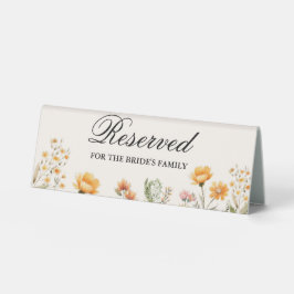 Elegante Wildblume für die Familie des Bräutigams Tischaufsteller