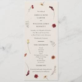 Elegante Wildblume Herbst Hochzeit im Herbst Programm