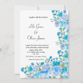 Elegante Wildblume Hochzeit Einladung