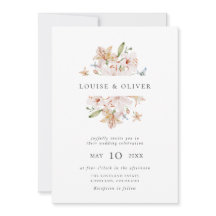 Elegante Wildblume Hochzeit Einladung