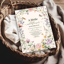 Elegante Wildblume Meadow Baby Shower