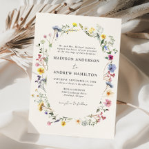 Elegante Wildblume Meadow Cream Wedding