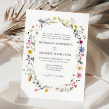 Elegante Wildblume Meadow Wedding