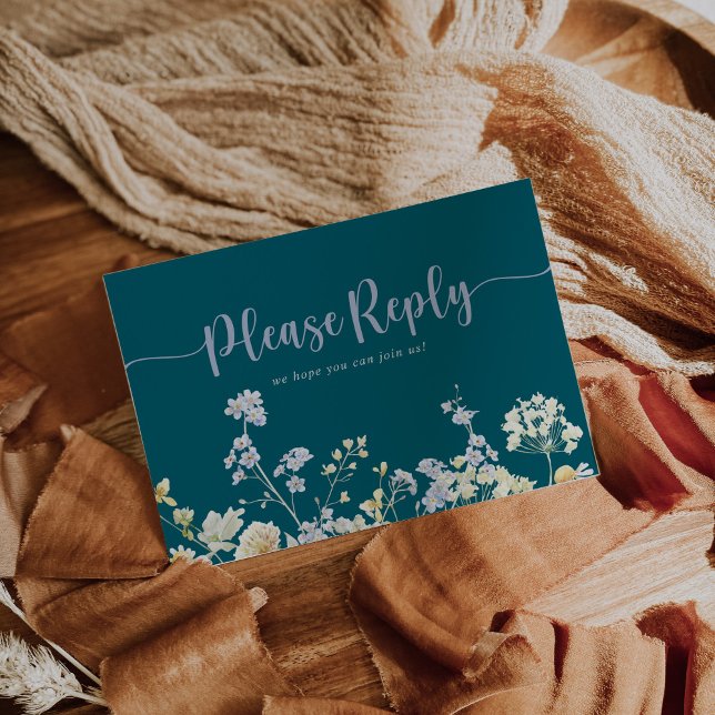 Elegante Wildblume Menü Auswahl UAWG Postkarte (Von Creator hochgeladen)