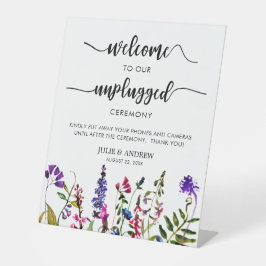 Elegante Wildblume ohne Stecker Sockelschild