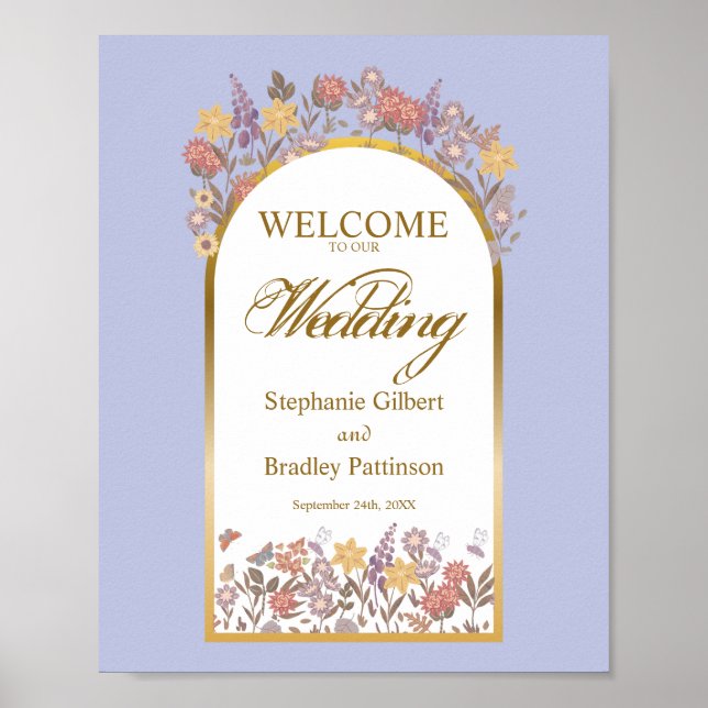 Elegante Wildblume Poster (Vorne)