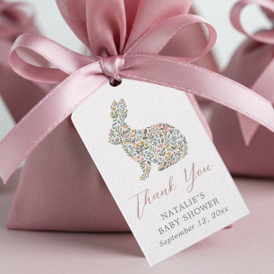 Elegante Wildblume Rabbit Baby Duwer Gefallen Geschenkanhänger
