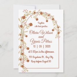 Elegante Wildblume Rustic Boho Brautparty Einladung