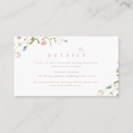 Elegante Wildblume Rustic Boho Hochzeiten Details Platzkarte