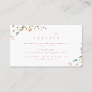 Elegante Wildblume Rustic Boho Hochzeiten Details Platzkarte