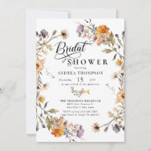 Elegante Wildblume | Schriftzug Brautdusche