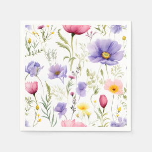 Elegante Wildblume Serviette