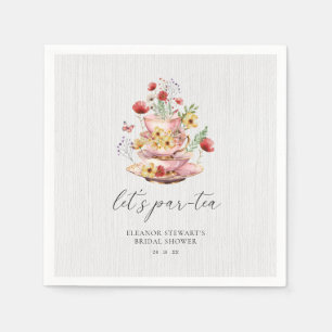 Elegante Wildblume Tea Party Brautparty Napkins Serviette