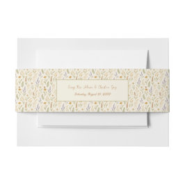 Elegante Wildblume Wasserfarbe Hochzeit Einladungsbanderole