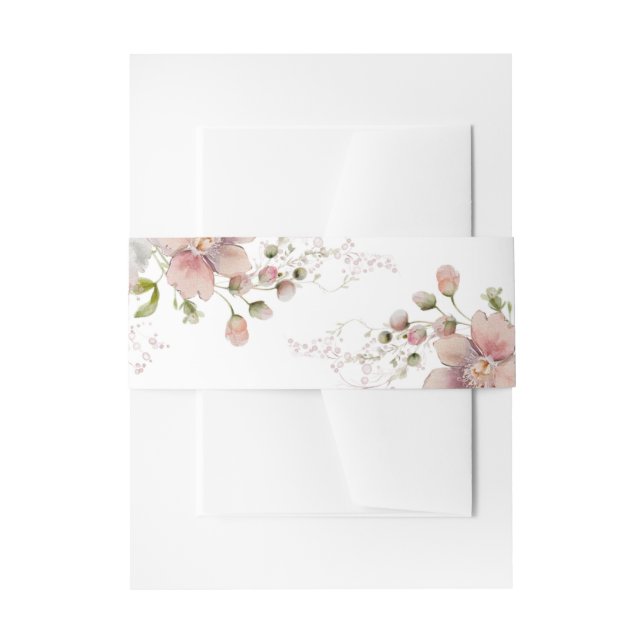 Elegante Wildblume Wedding Invitation Bly Band (Vorderseite Beispiel)