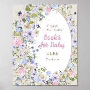 Elegante Wildblume Weidenblütenbücher für Kinder Poster