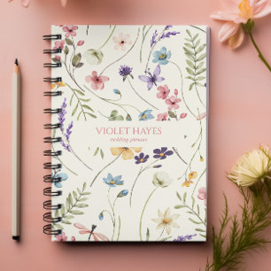 Elegante Wildblume Wildblumen Blumen Custom Notizblock