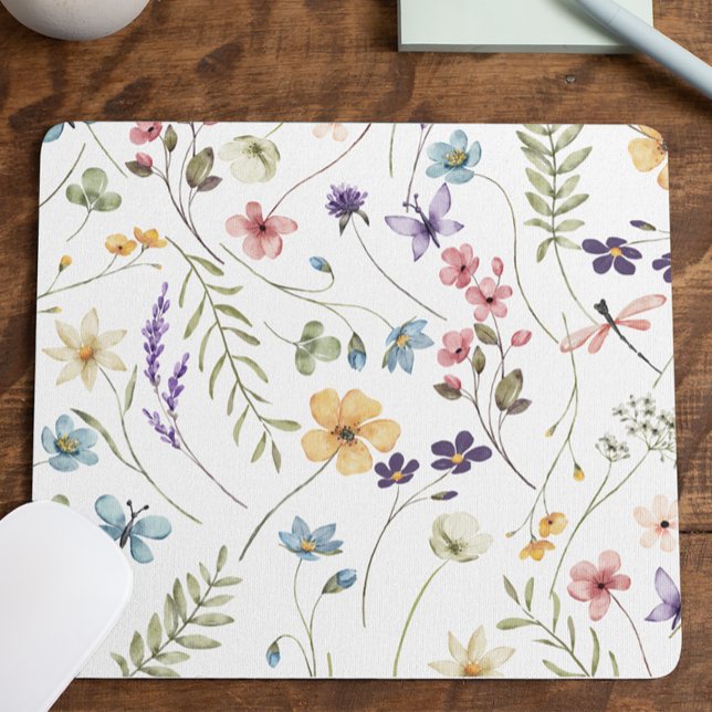 Elegante Wildblume Wildblumen Blumen Mousepad (Von Creator hochgeladen)