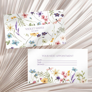 Elegante Wildblume Wildblumen Florale Benutzerdefi Terminkarte