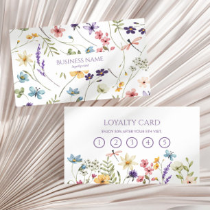 Elegante Wildblume Wilde Blume Floral Benutzerdefi Treuekarte