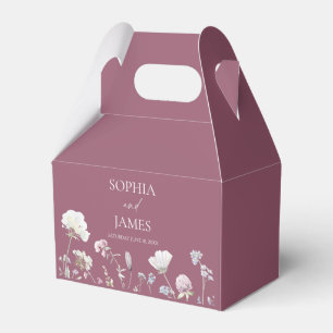 Elegante Wildblumen Blumen Hochzeit Geschenkschachtel