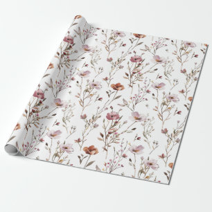 Elegante Wildblumen-Boho-Geschenkpapier Geschenkpapier