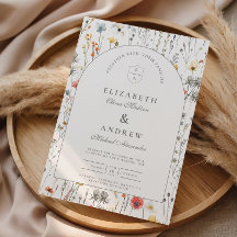 Elegante Wildblumen-Botanische Hochzeit