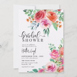 Elegante Wildblumen | Frühjahr Sommer-Brautparty Einladung