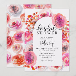 Elegante Wildblumen | Frühjahr Sommer-Brautparty Einladung
