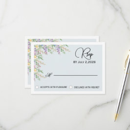 Elegante Wildblumen-Hochzeits-RSVP-Antwortkarte RSVP Karte