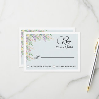 Elegante Wildblumen-Hochzeits-RSVP-Antwortkarte RSVP Karte