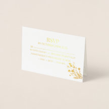 Elegante Wildblumen-Hochzeits-RSVP-Karte