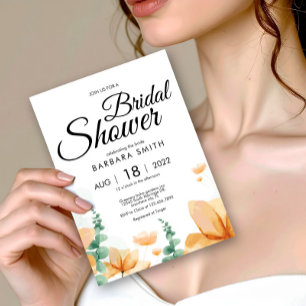 Elegante Wildblumen-Hochzeitsdusche-Einladung Postkarte
