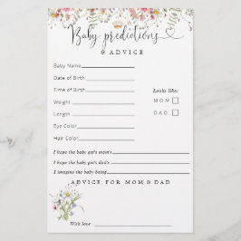 Elegante Wildblumen Kinderdusche Hinweise