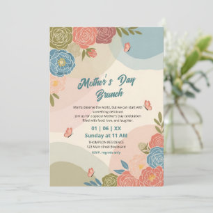 Elegante Wildblumen-Muttertags-Brunch-Einladung  Einladung