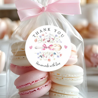 Elegante Wildblumen-Quirl-Bäckerei Runder Aufkleber