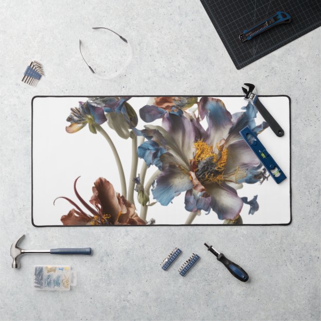 elegante Wildblumen Schreibtischunterlage (Arbeitsplatz)