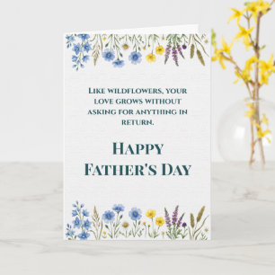 Elegante Wildblumen-Vatertag Papa Karte