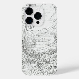 Elegante Wildblumen, weiß und schwarz Case Mate