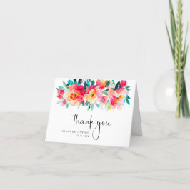 Elegante Wilde Blume Botanische Hochzeit Dankeskarte