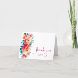 Elegante Wilde Blume Botanische Hochzeit Dankeskarte