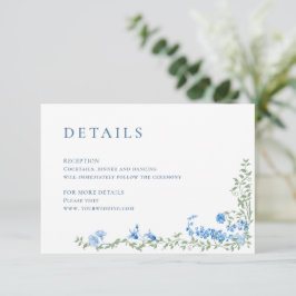 Elegante Wilde Blume Hochzeiten Details Begleitkarte