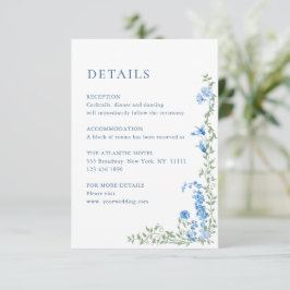 Elegante Wilde Blume Hochzeiten Details Begleitkarte