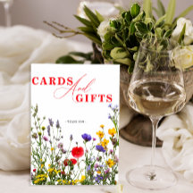 Elegante Wilde Blume Hochzeitskarten und Geschenke