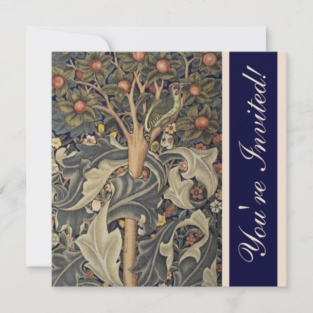 Elegante William Morris-Einladungen Einladung (Vorderseite)