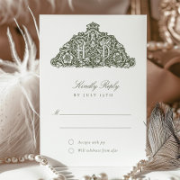 Elegante William-Morris-inspirierte RSVP-Hochzeits