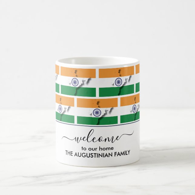 Elegante Willkommene INDIA FLAG Kaffee Tasse (Mittel)