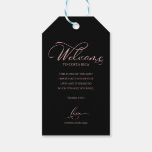 Elegante Willkommens-Dankeskarte für eine Hochzeit Geschenkanhänger